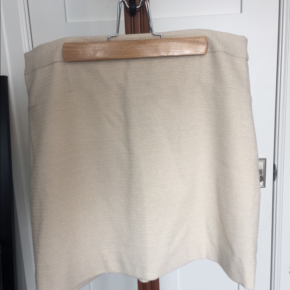 The Limited Sparkly White Skirt